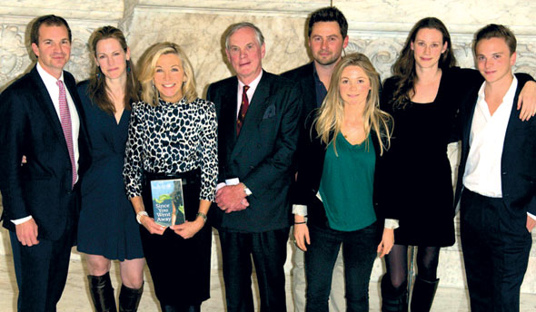 Liz and family at her book launch